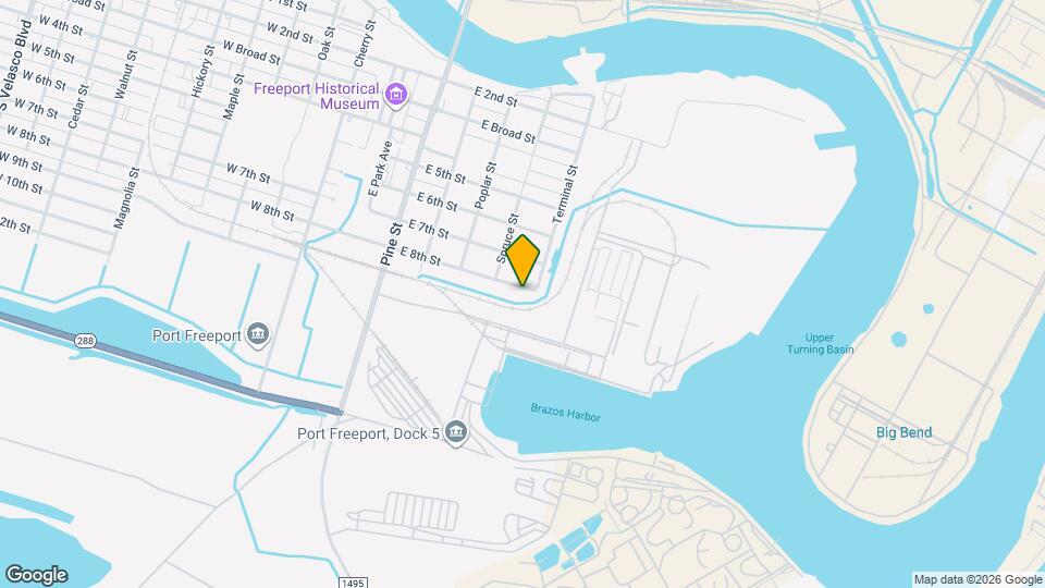 531 E 8th St Map and Location Details