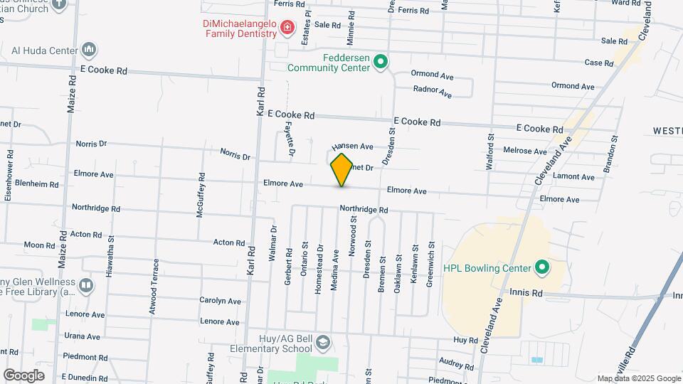 1607 Elmore Ave Map and Location Details