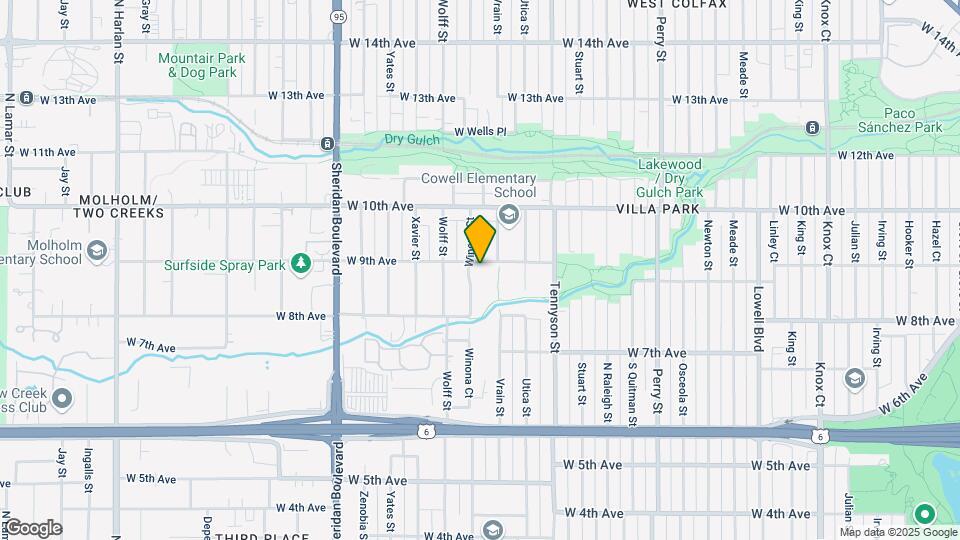 4660 W 9th Ave Map and Location Details