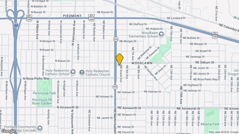 6613 NE Grand Ave Map and Location Details