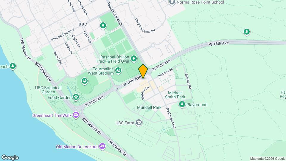 3233 Wesbrook Mall Map and Location Details