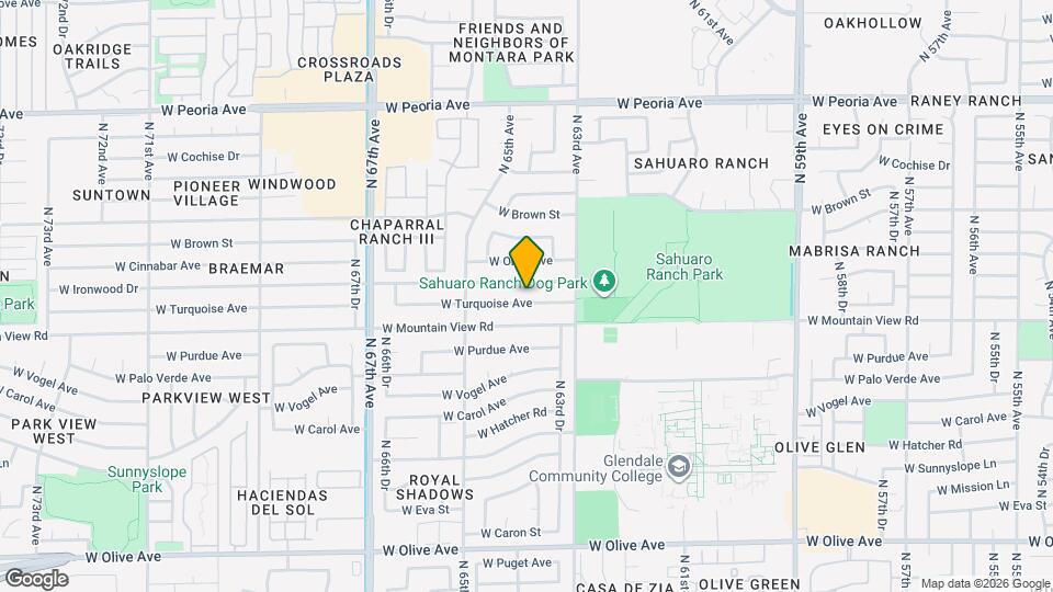 6344 W Turquoise Ave Map and Location Details