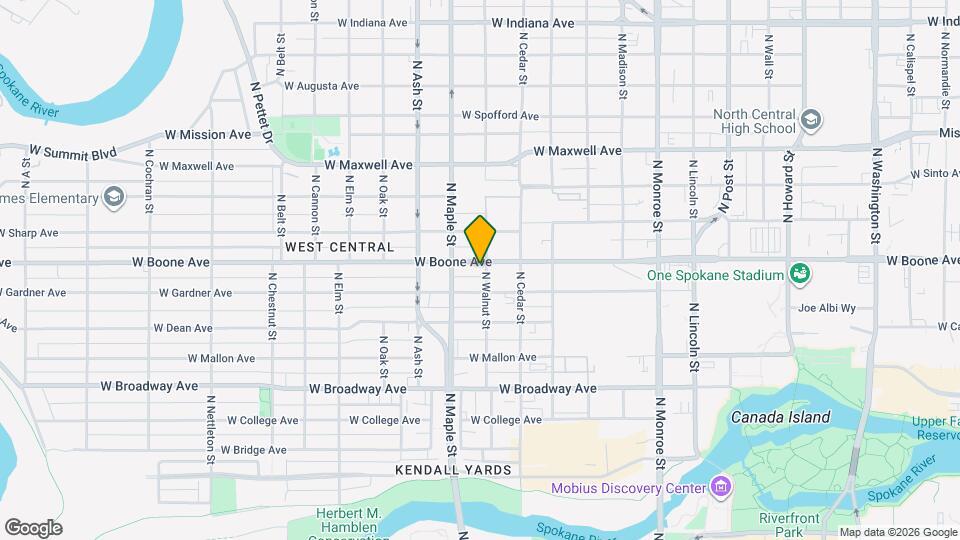 1111 N Walnut St, Unit #2 Map and Location Details