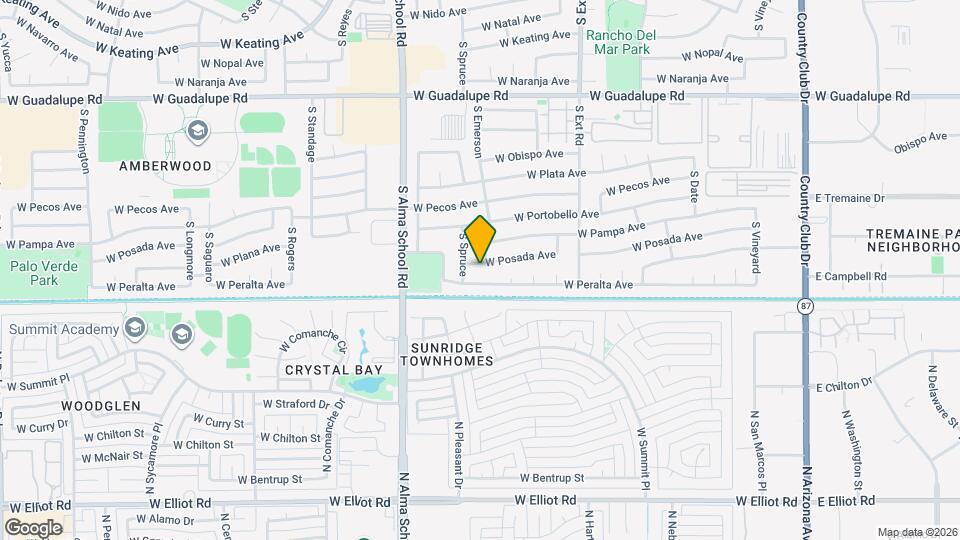 1019 W Posada Ave Map and Location Details