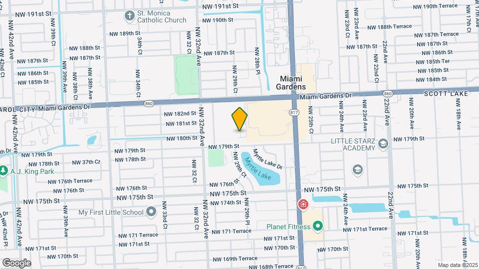 18008 NW 29th Ct Map and Location Details