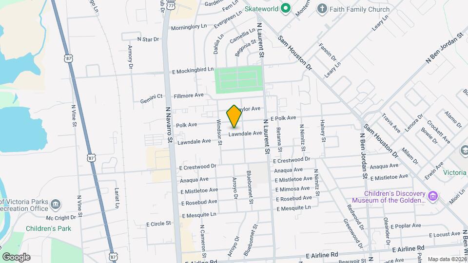 1004 Lawndale Ave Map and Location Details