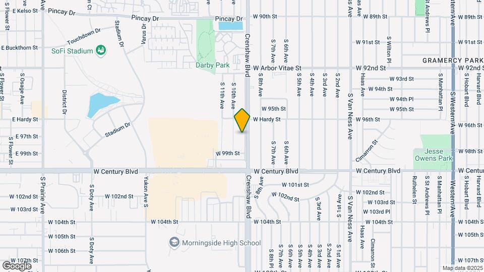 9717 Crenshaw Blvd Mapa y Detalles de la Ubicación