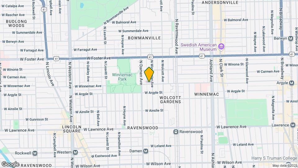 1952 W Winnemac Ave, Unit 3 Map and Location Details