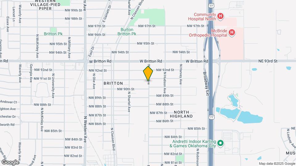 9111 N Walker Ave Map and Location Details