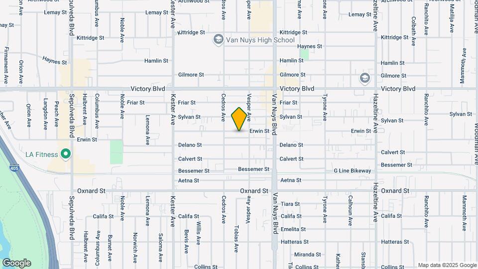 14620 Erwin St Map and Location Details