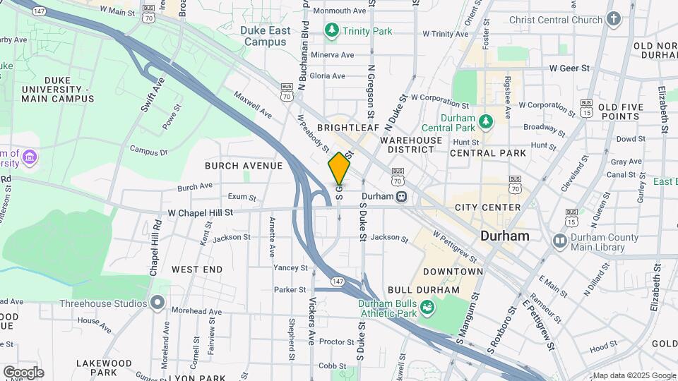 1001-A S Gregson St Map and Location Details