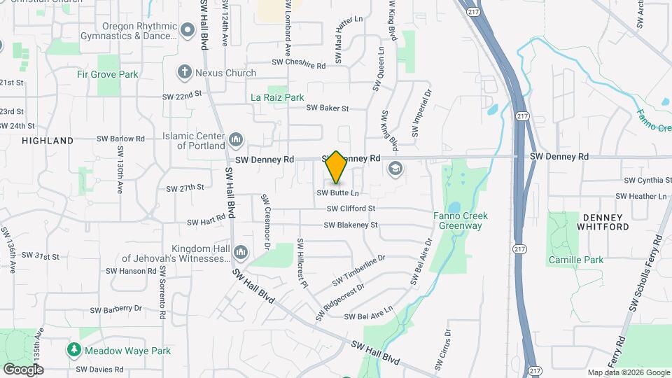 11735 SW Butte Ln Map and Location Details