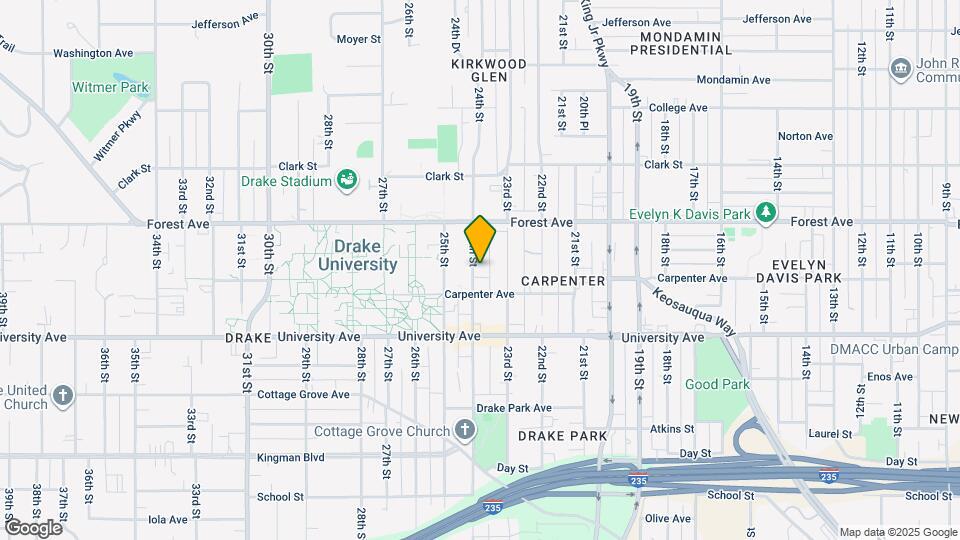 1323 24th St Map and Location Details