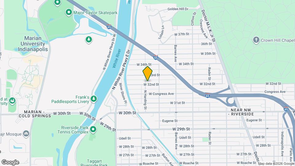 1350 W 32nd St Map and Location Details