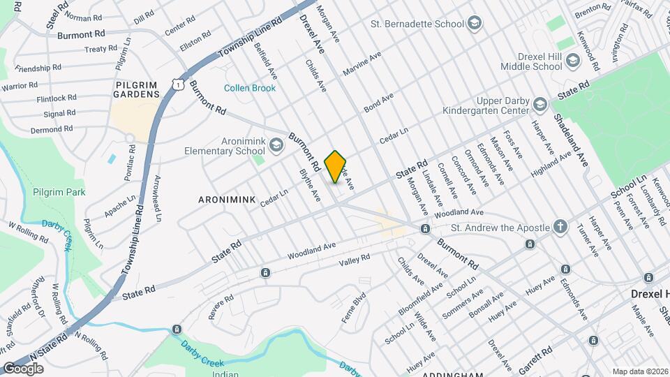 811 Burmont Rd Map and Location Details