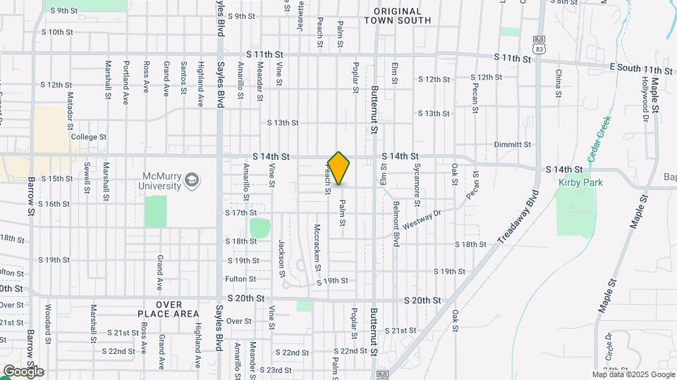 1602 Palm St Map and Location Details