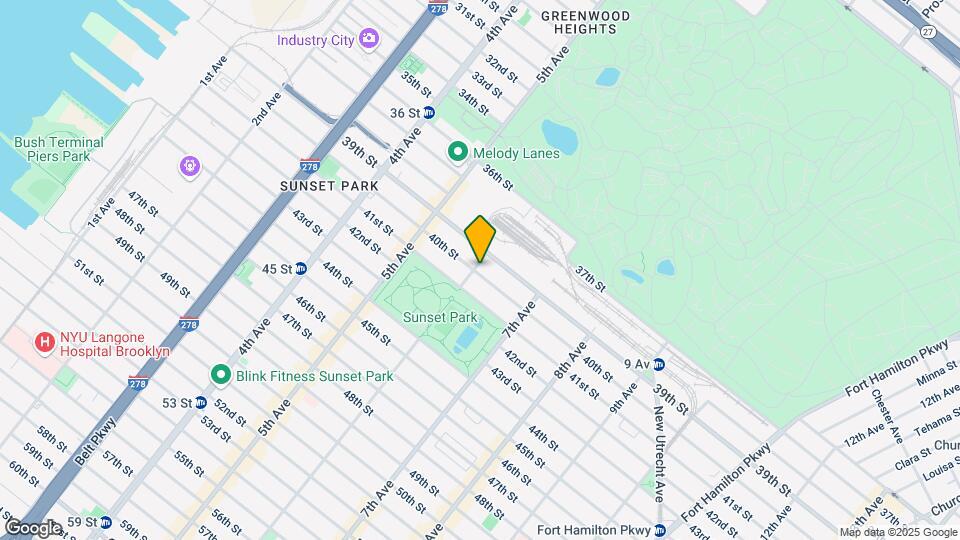 Sunset Park Mapa y Detalles de la Ubicación