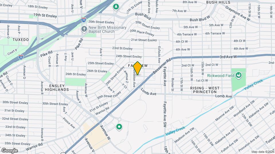 2709 30th Street Ensley Map and Location Details