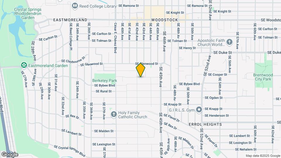 4212 SE Evergreen St Map and Location Details