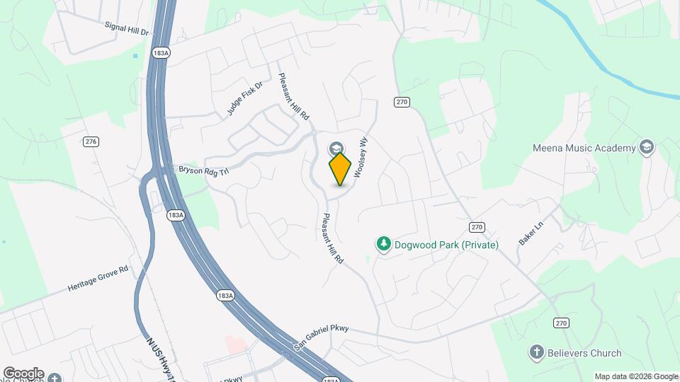 1625 Woolsey Wy Map and Location Details