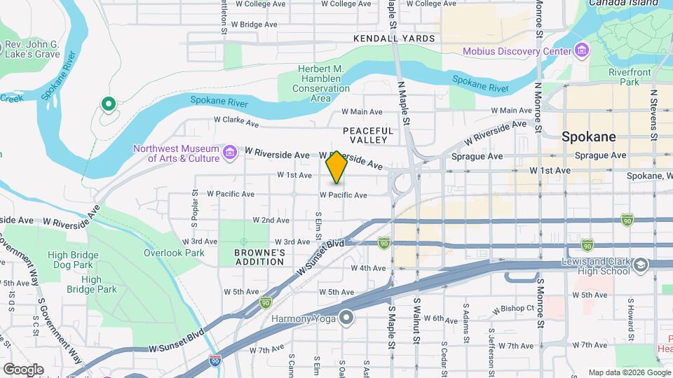 1806 W Pacific Ave Mapa y Detalles de la Ubicación