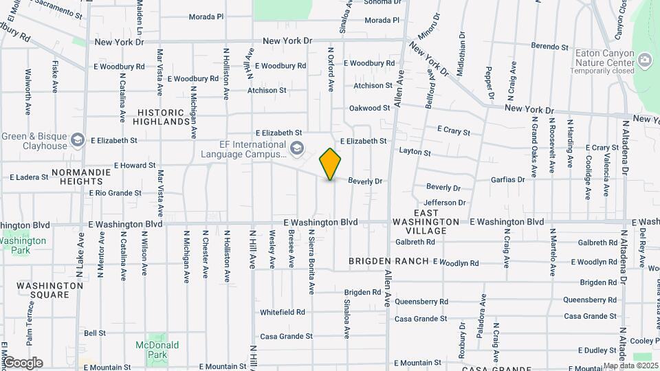 1451 N Oxford Ave Mapa y Detalles de la Ubicación