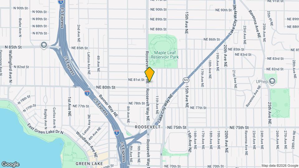 8008 Roosevelt Way NE Map and Location Details