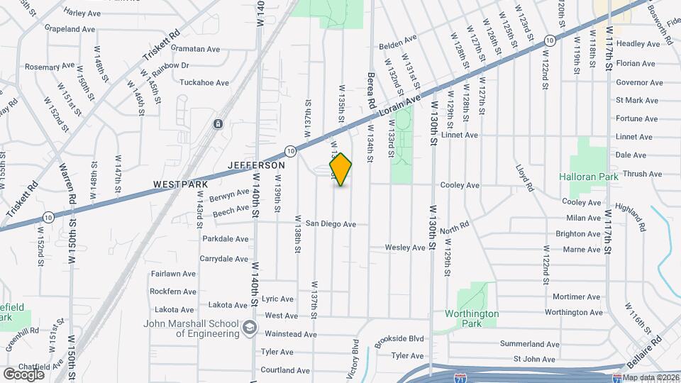 3683 W 136th St, Unit Upstairs apartment Mapa y Detalles de la Ubicación