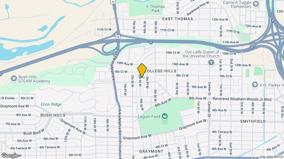 905 6th St W Map and Location Details