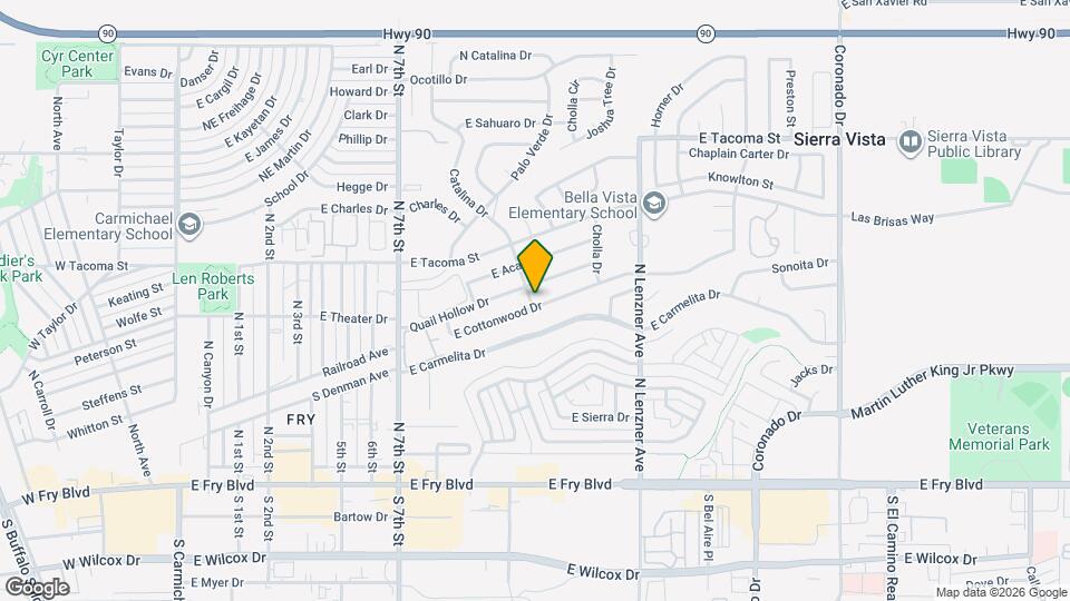 1205 E Cottonwood Dr Map and Location Details