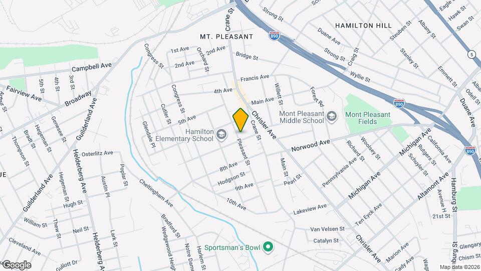 1079 Pleasant St, Unit 1st Floor Map and Location Details