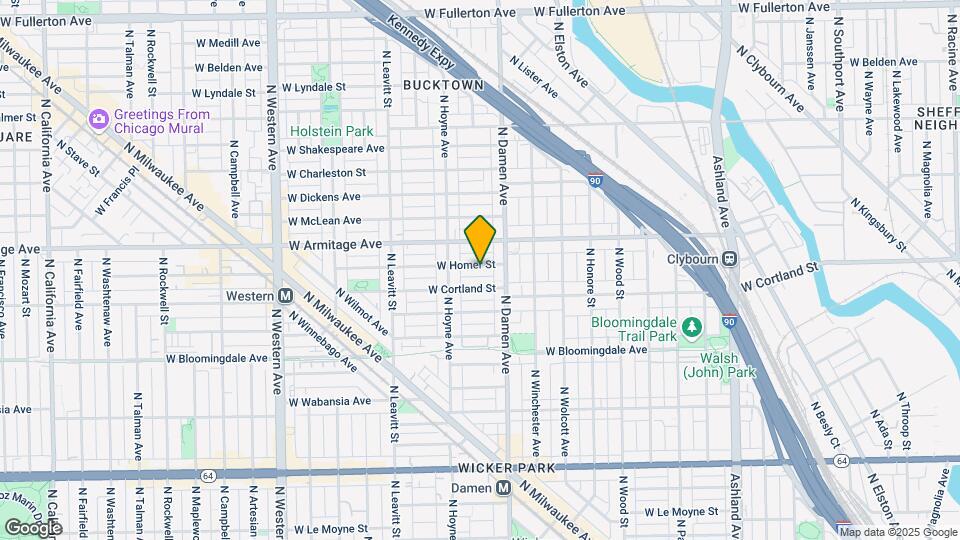 2027 W Homer St, Unit 1 Map and Location Details