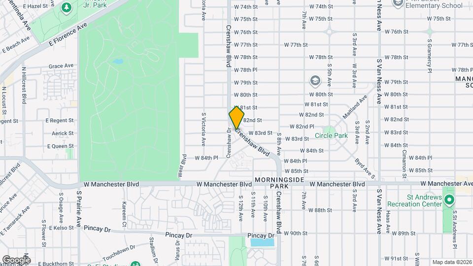 8233 Crenshaw Blvd, Unit 8235 Map and Location Details