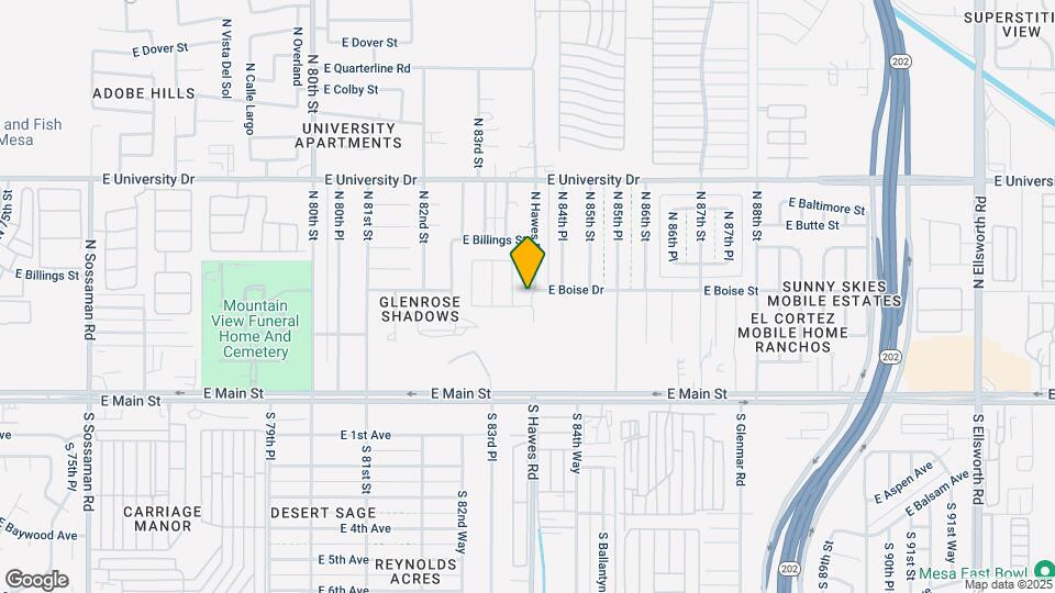 156 N Hawes Rd Map and Location Details