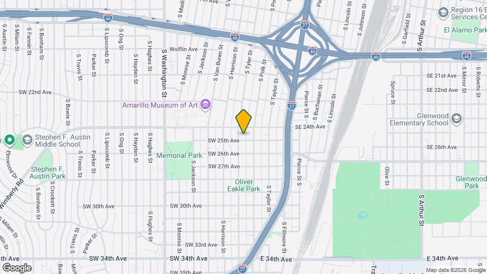 2400 S Polk St Map and Location Details