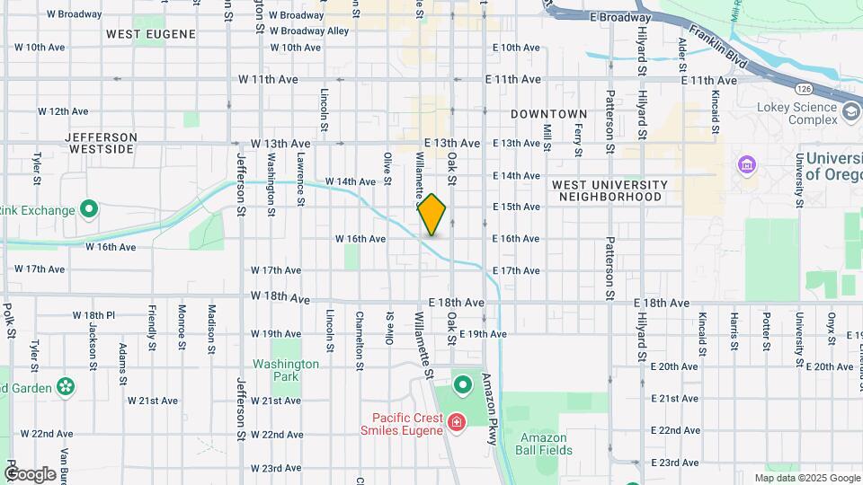 1601 Willamette St Map and Location Details