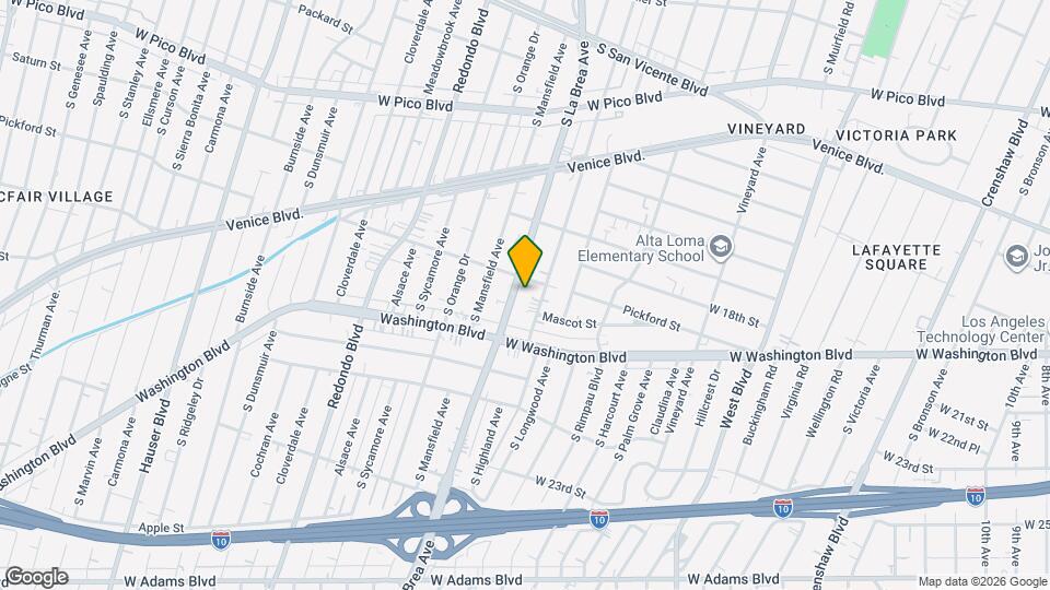 1818 3/4 S La Brea Ave, Unit 1818 3/4 Map and Location Details