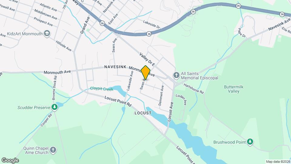 14 Swan Ave Map and Location Details