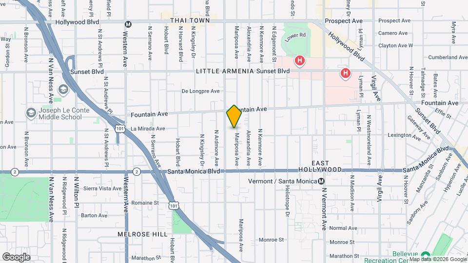 1211 N Mariposa Ave, Unit 3 Mapa y Detalles de la Ubicación