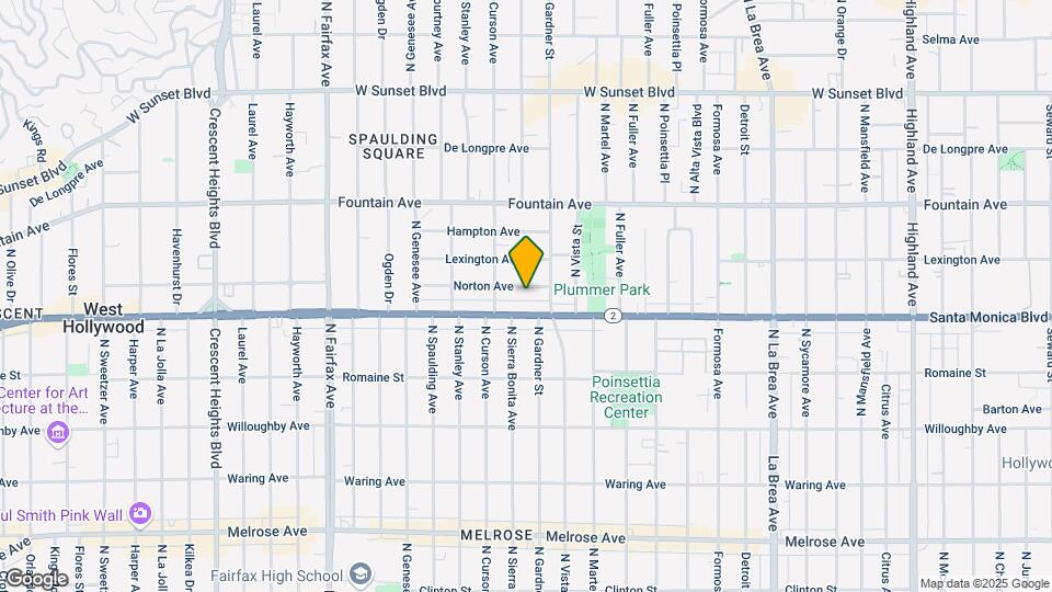 7528 Norton Ave Map and Location Details