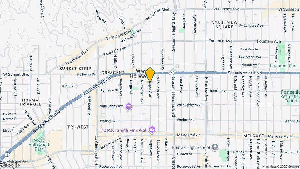 1037 N Harper Ave Map and Location Details
