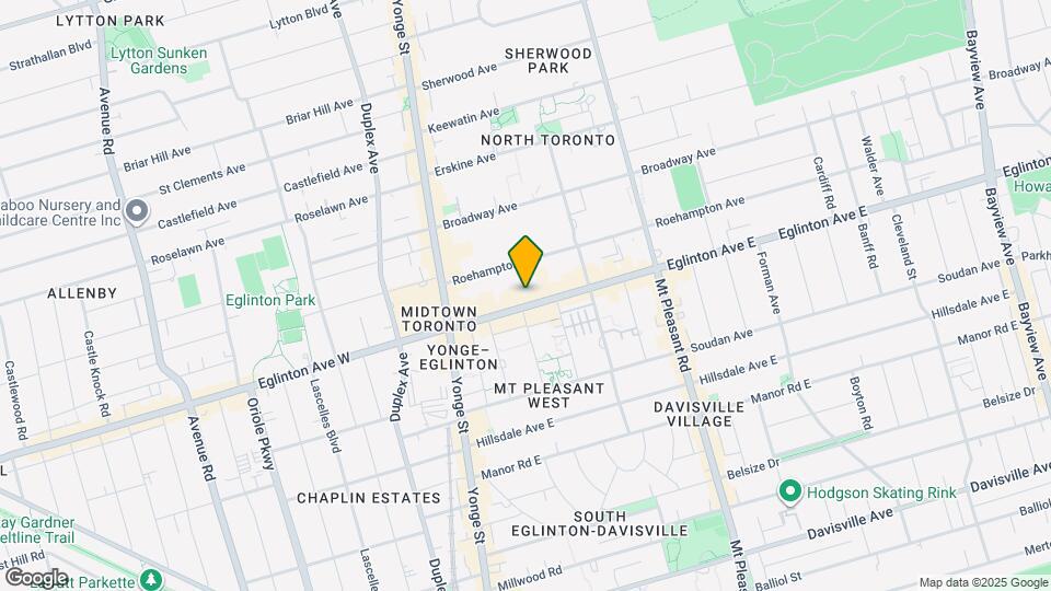 110 Eglinton Ave E Map and Location Details