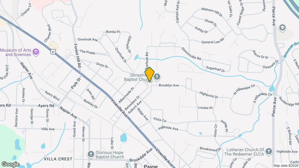 3551 Overlook Ave Mapa y Detalles de la Ubicación