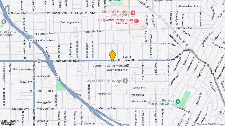1036 N Heliotrope Dr Map and Location Details