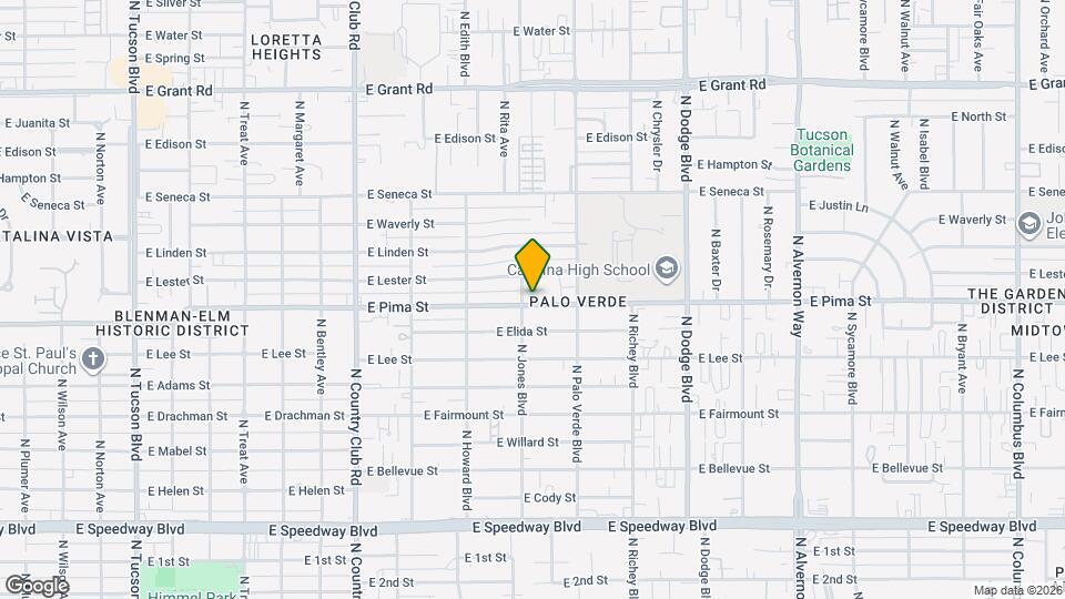 3411 E Pima St Map and Location Details