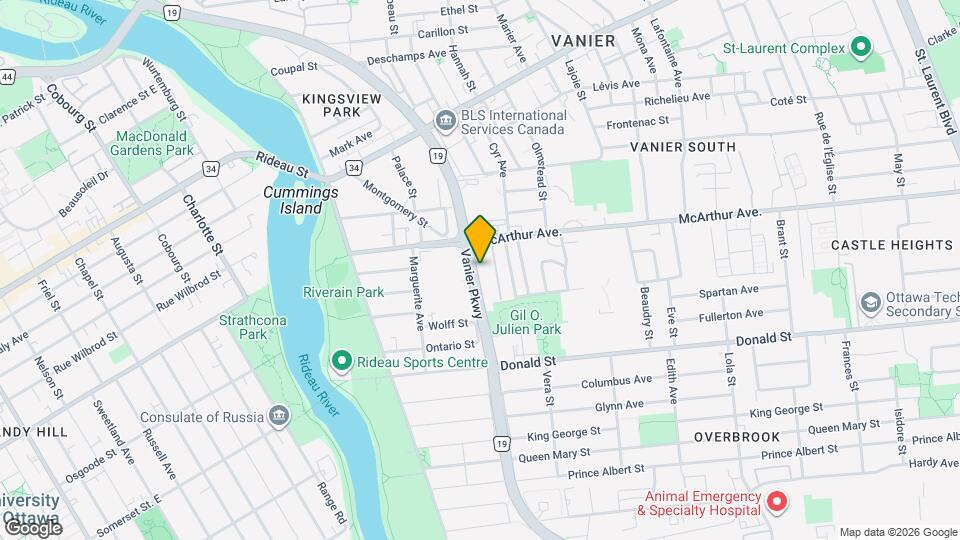 158B McArthur Ave. Map and Location Details