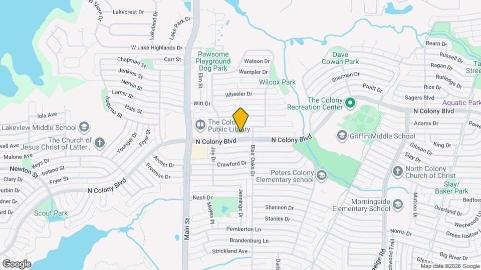4916 N Colony Blvd Mapa y Detalles de la Ubicación