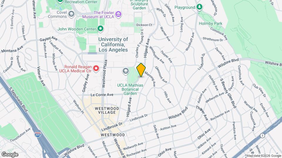 832 Hilgard Ave Map and Location Details