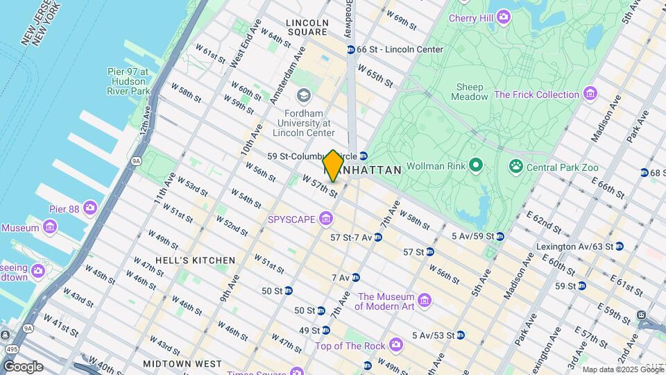 305-311 W 57th St Map and Location Details