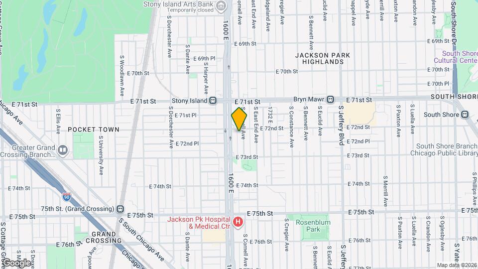 7208 S Cornell Ave Map and Location Details